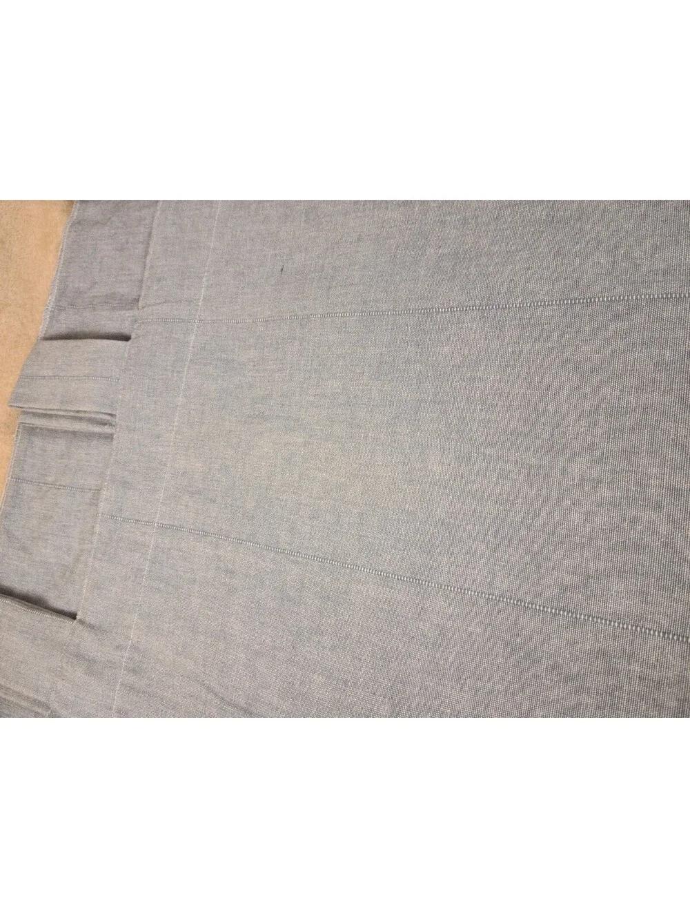 Ikea LENDA Curtain Panels BLUE Chambray Tab Top 55 x 98”
